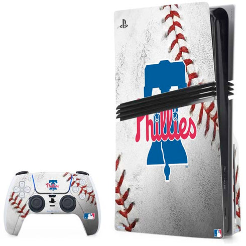 MLB Philadelphia Phillies Game Ball PS5 Pro Disk Bundle Skin