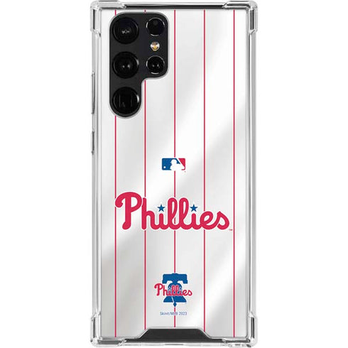 MLB Philadelphia Phillies Home Jersey Galaxy S23 Ultra Clear Case