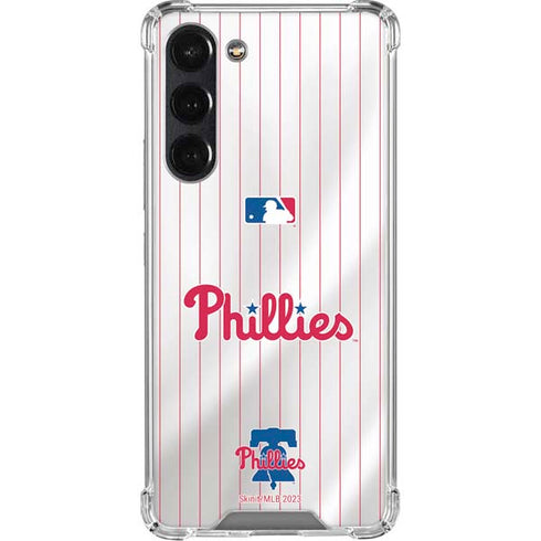 MLB Philadelphia Phillies Home Jersey Galaxy S24 FE Clear Case