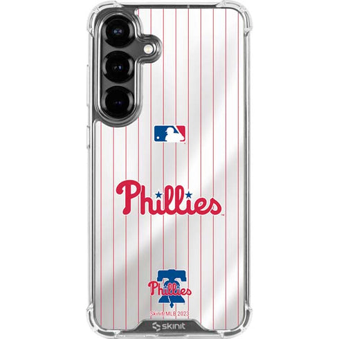 MLB Philadelphia Phillies Home Jersey Galaxy S26 Plus Clear Case