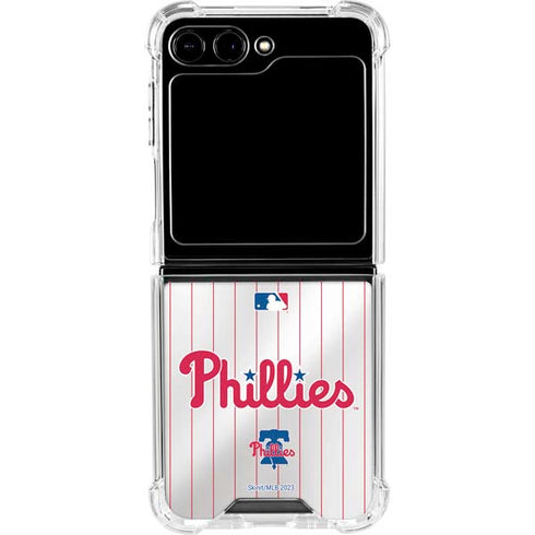 MLB Philadelphia Phillies Home Jersey Galaxy Z Flip6 Clear Case