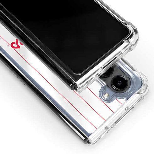 MLB Philadelphia Phillies Home Jersey Galaxy Z Fold5 5G Clear Case