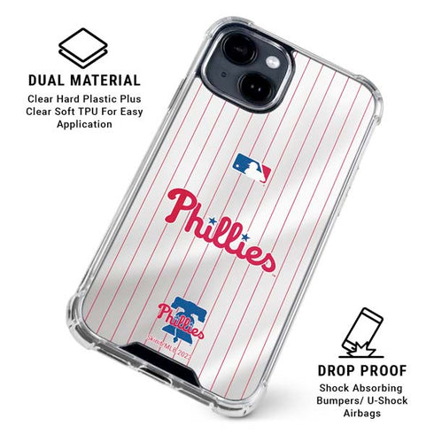 MLB Philadelphia Phillies Home Jersey iPhone 15 Clear Case