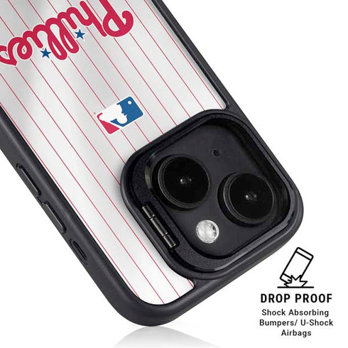 MLB Philadelphia Phillies Home Jersey iPhone 15 Plus Kickstand Case