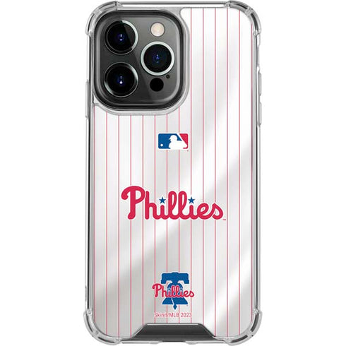 MLB Philadelphia Phillies Home Jersey iPhone 16 Pro Max Clear Case