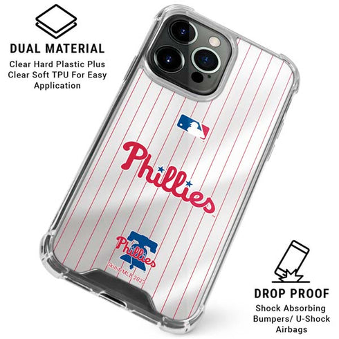 MLB Philadelphia Phillies Home Jersey iPhone 16 Pro Max Clear Case