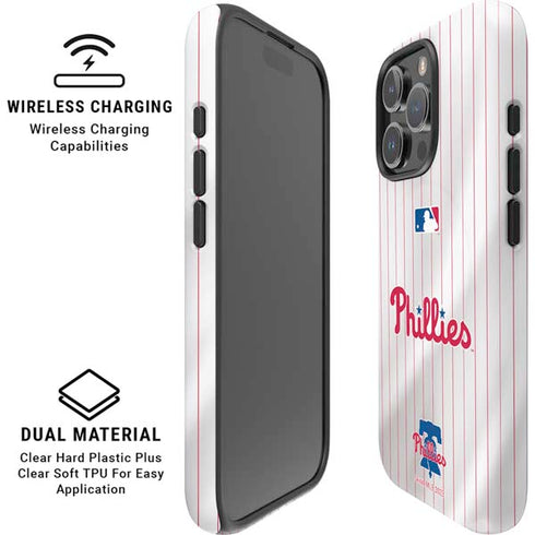 MLB Philadelphia Phillies Home Jersey iPhone 16 Pro Max Magsafe Impact Case