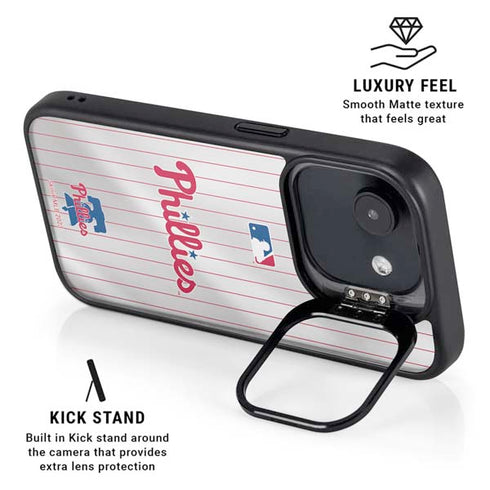 MLB Philadelphia Phillies Home Jersey iPhone 16e Kickstand Case
