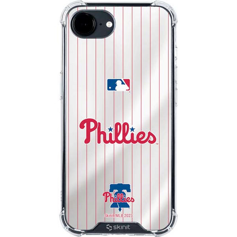 MLB Philadelphia Phillies Home Jersey iPhone 16e Clear Case