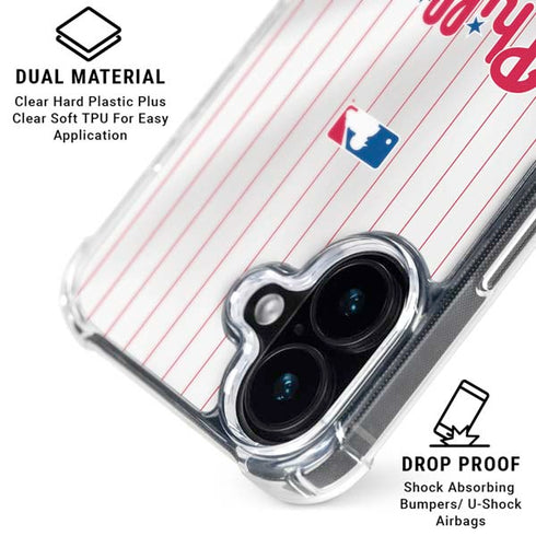 MLB Philadelphia Phillies Home Jersey iPhone 17 Clear Case