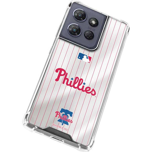 MLB Philadelphia Phillies Home Jersey Moto G Power 5G (2025) Clear Case