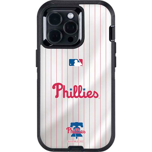 MLB Philadelphia Phillies Home Jersey Otterbox Defender iPhone Skin