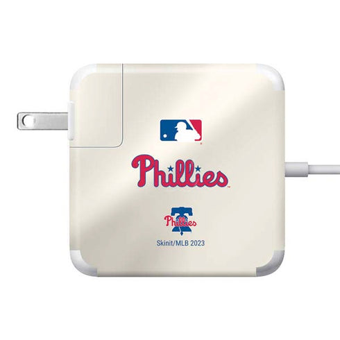 MLB Philadelphia Phillies Road Jersey 85W Power Adapter (15 and 17 inch MacBook Pro Charger) Skin