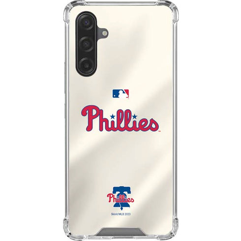 MLB Philadelphia Phillies Road Jersey Galaxy A17 Clear Case