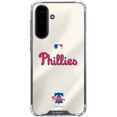 MLB Philadelphia Phillies Road Jersey Galaxy A36 5G Clear Case