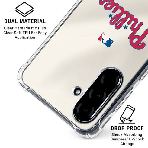 MLB Philadelphia Phillies Road Jersey Galaxy A36 5G Clear Case