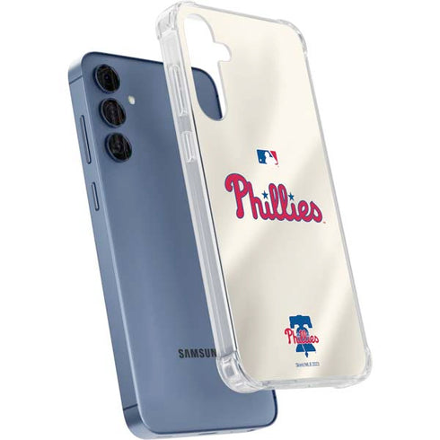 MLB Philadelphia Phillies Road Jersey Galaxy A55 5G Clear Case