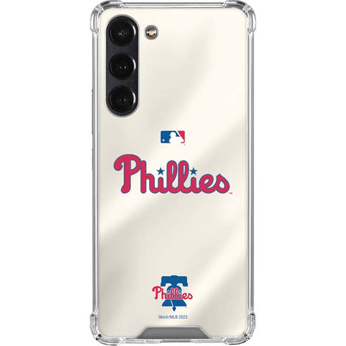 MLB Philadelphia Phillies Road Jersey Galaxy S24 FE Clear Case