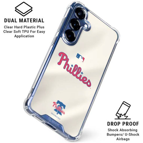 MLB Philadelphia Phillies Road Jersey Galaxy S25 Clear Case