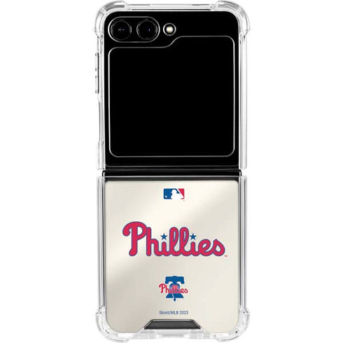 MLB Philadelphia Phillies Road Jersey Galaxy Z Flip6 Clear Case