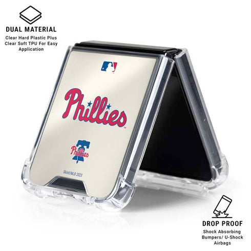 MLB Philadelphia Phillies Road Jersey Galaxy Z Flip6 Clear Case