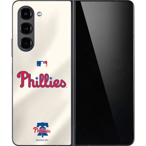 MLB Philadelphia Phillies Road Jersey Galaxy Z Fold5 5G Skin