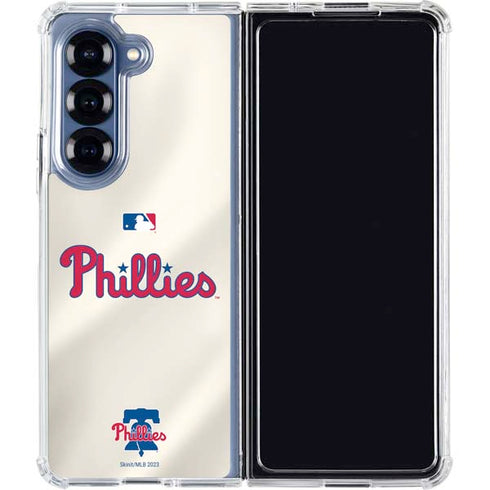 MLB Philadelphia Phillies Road Jersey Galaxy Z Fold7 Clear Case