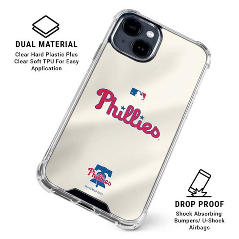 MLB Philadelphia Phillies Road Jersey iPhone 15 Clear Case