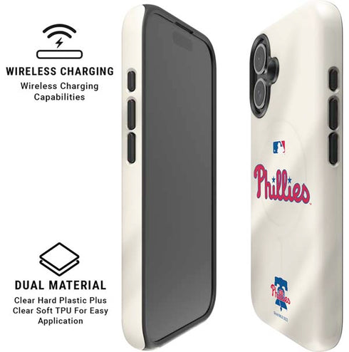 MLB Philadelphia Phillies Road Jersey iPhone 16 Plus Magsafe Impact Case