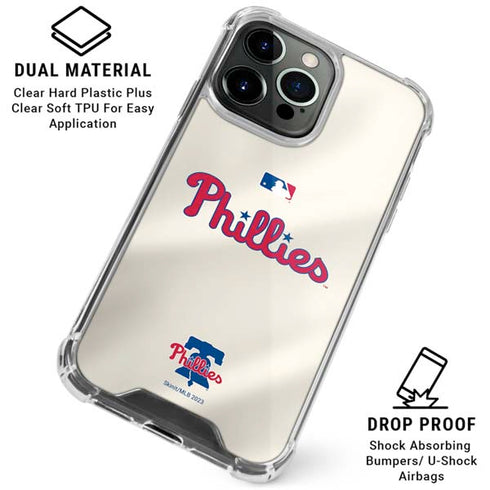 MLB Philadelphia Phillies Road Jersey iPhone 16 Pro Clear Case