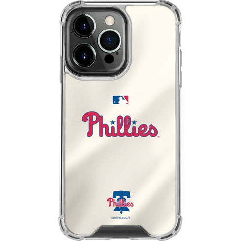 MLB Philadelphia Phillies Road Jersey iPhone 16 Pro Max Clear Case