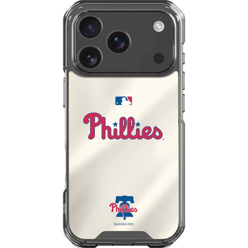 MLB Philadelphia Phillies Road Jersey iPhone 17 Pro Clear Case