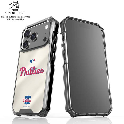 MLB Philadelphia Phillies Road Jersey iPhone 17 Pro Clear Case