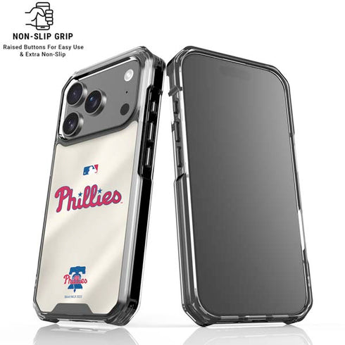 MLB Philadelphia Phillies Road Jersey iPhone 17 Pro Max Clear Case