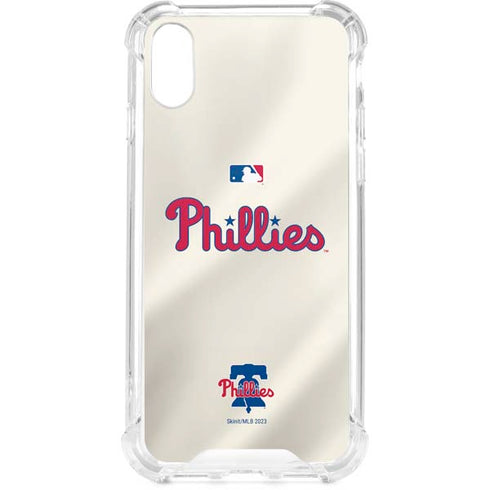MLB Philadelphia Phillies Road Jersey iPhone XS Clear Case