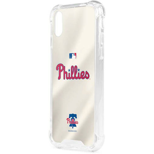 MLB Philadelphia Phillies Road Jersey iPhone XS Clear Case