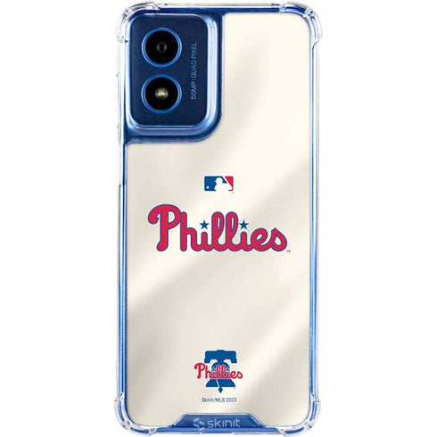 MLB Philadelphia Phillies Road Jersey Moto G Play 4G (2024) Clear Case