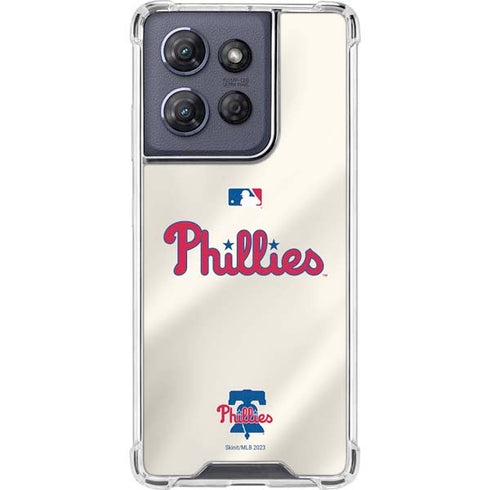 MLB Philadelphia Phillies Road Jersey Moto G Play 5G (2025) Clear Case