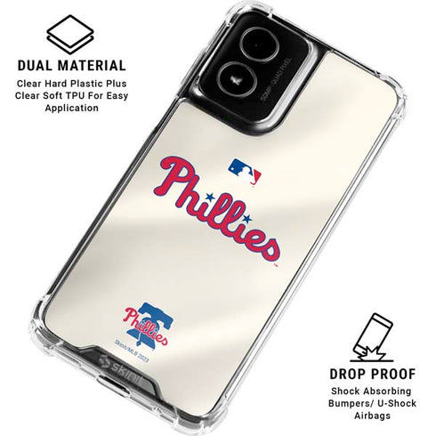 MLB Philadelphia Phillies Road Jersey Moto G Power 5G (2024) Clear Case