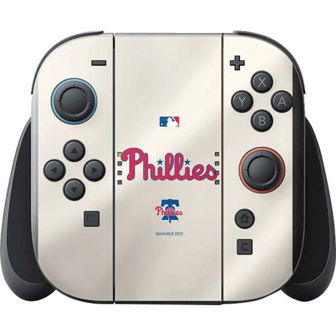 MLB Philadelphia Phillies Road Jersey Nintendo Switch 2 (2025) with Joy-Con Skin