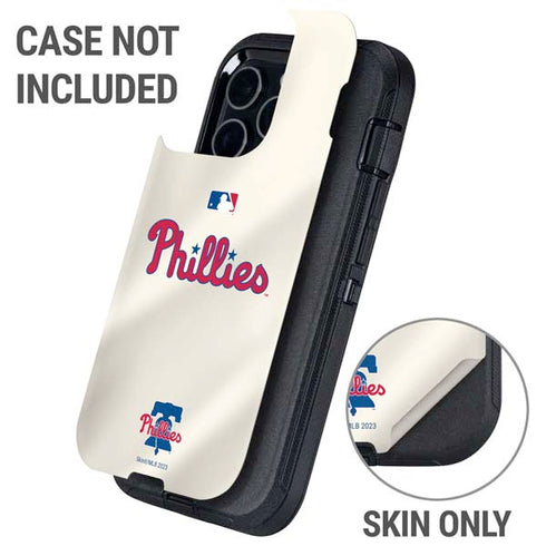 MLB Philadelphia Phillies Road Jersey Otterbox Defender iPhone Skin