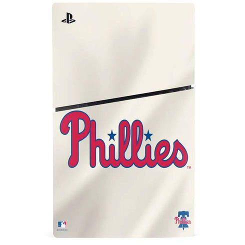 MLB Philadelphia Phillies Road Jersey PS5 Slim Digital Edition Console Skin