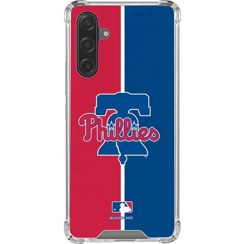 MLB Philadelphia Phillies Split Galaxy A17 Clear Case