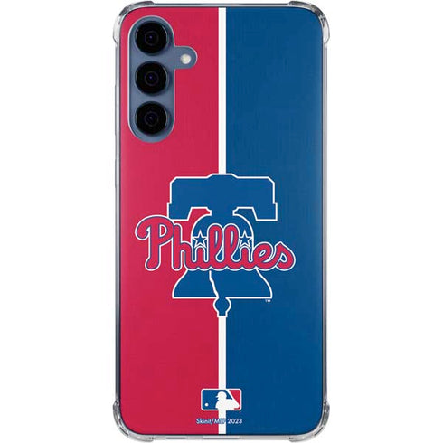 MLB Philadelphia Phillies Split Galaxy A35 5G Clear Case