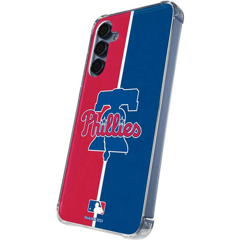 MLB Philadelphia Phillies Split Galaxy A55 5G Clear Case