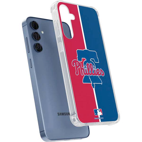 MLB Philadelphia Phillies Split Galaxy A55 5G Clear Case