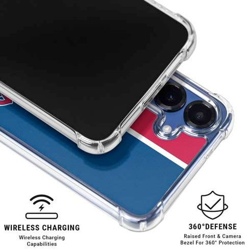MLB Philadelphia Phillies Split Galaxy S25 FE Clear Case