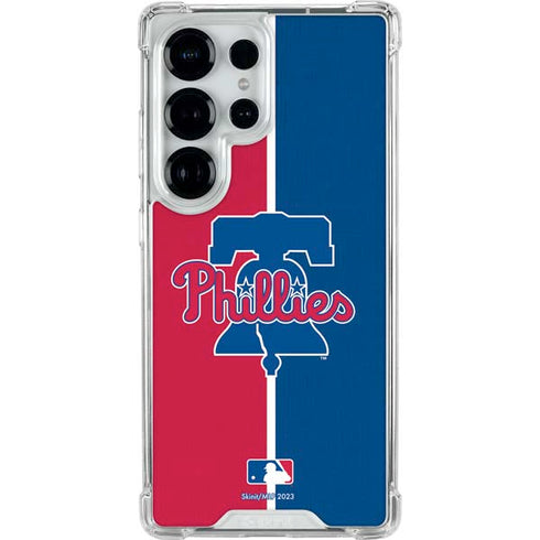 MLB Philadelphia Phillies Split Galaxy S25 Ultra Clear Case