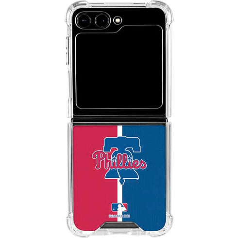 MLB Philadelphia Phillies Split Galaxy Z Flip6 Clear Case
