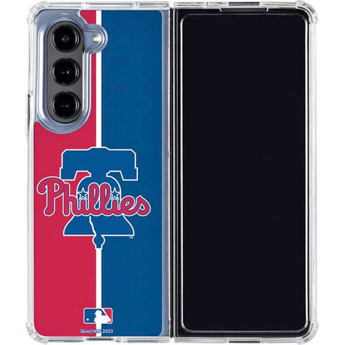 MLB Philadelphia Phillies Split Galaxy Z Fold5 5G Clear Case